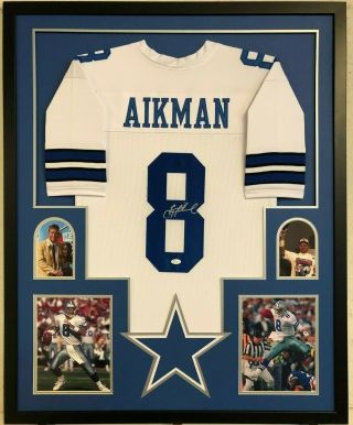 Framed Dallas Cowboys Troy Aikman Autographed Signed Jersey Jsa