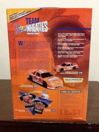 1997 DALE EARNHARDT SR TEAM WHEATIES SELECT NASCAR CEREAL BOX 2