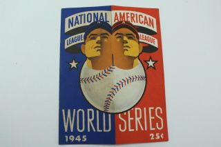 Chicago Cubs Vs.  Detroit Tigers 1945 World Series Scorecard Program