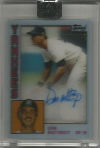 2017 Topps Clearly Authentic Don Mattingly Autograph Reprint Auto 102/110