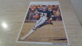 1987 Quaker Granola Bars Nfl Football Poster - Tony Dorsett - Dallas Cowboys