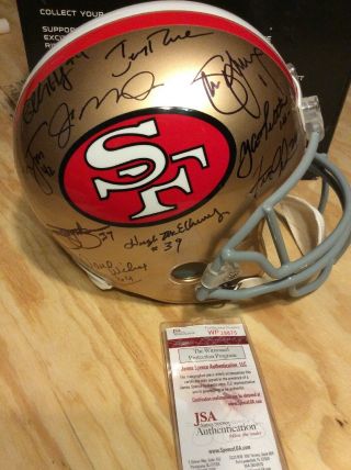 San Francisco 49ers Greats Multi Signed F/s Helmet - Jsa