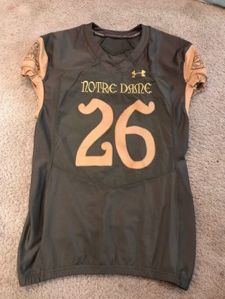2016 Team Issued Notre Dame Football Shamrock Series Ua Jersey 26