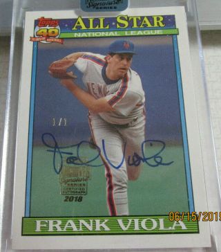 2018 Topps Archives Signatures Frank Viola Auto 1/1