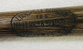 Babe Ruth York Yankees Louisville Slugger 125 Professional Model Bat 35.  5in 4