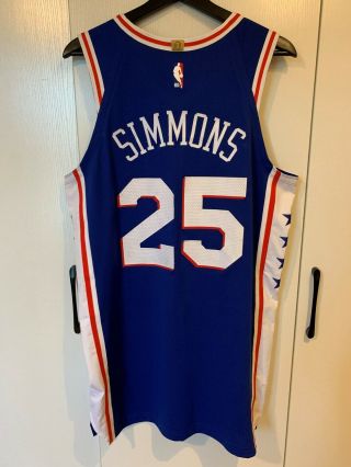Ben Simmons Philadelphia 76ers Game Worn Jersey Photomatched 3