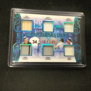 Jose Canseco Kirby Puckett Boggs 2019 Leaf In The Game Jersey Relic 5/9 Jk