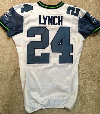 Marshawn Lynch Team Game Issued Seahawks Jersey