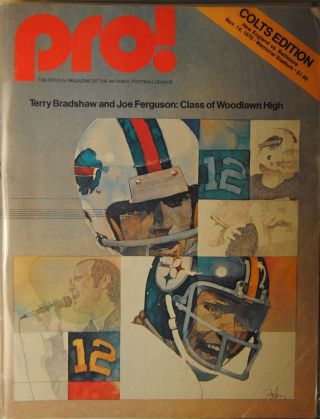 1976 Nfl Football Program Baltimore Colts Vs England Patriots - Terry Bradshaw