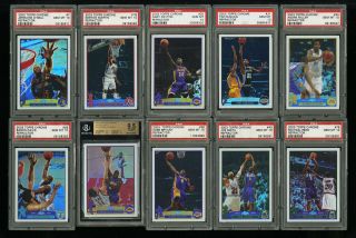 2003 Topps Chrome Refractor COMPLETE SET LeBron James Wade Carmelo RC PSA (PWCC) 3
