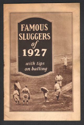 Famous Slugger Of 1927 W/ Babe Ruth Big Homer Gehrig Greets Baseball Program