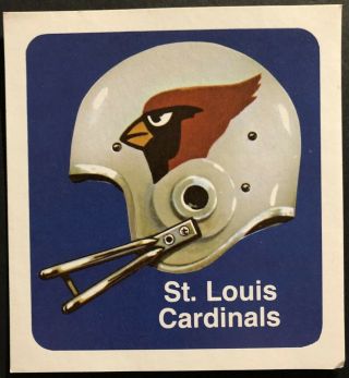 1970 St Louis Cardinals Football Sticker Decal 1970 