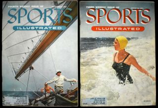 1954 Sports Illustrated Run 1 2 4 5 6 & Olympic Preview w Baseball Cards (7 pc) 4
