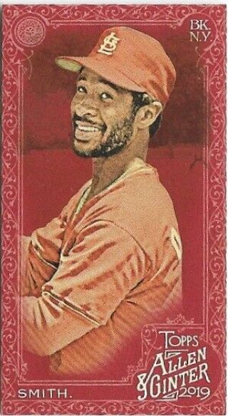 2019 Topps Ginter X Red Mini Parallel Ozzie Smith St.  Louis Cardinals 4/5