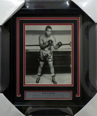Joe Louis Authentic Autographed Signed Framed 8x10 Photo Beckett A20772