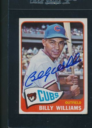 1965 Topps Billy Williams Chicago Cubs Signed Auto 35310