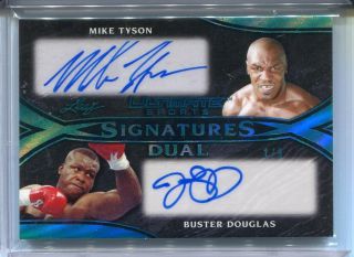 2019 Leaf Ultimate Sports Mike Tyson Buster Douglas Dual Auto Autograph D 1/3