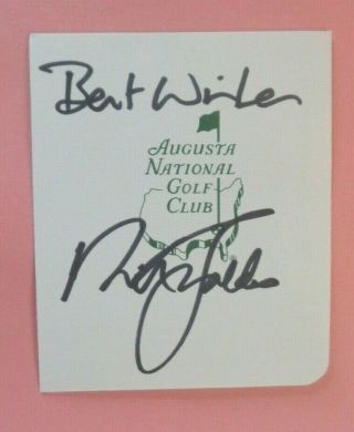 Nick Faldo Autographed Signed Masters Augusta Scorecard Bold Auto