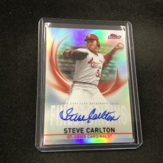 Steve Carlton 2019 Topps Finest Baseball Origins Refractor Autograph Sp Auto Jk