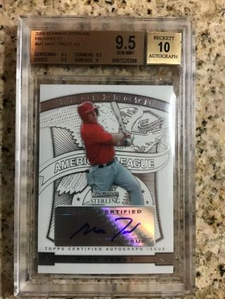 2009 Bowman Sterling Prospects,  Mike Trout Auto Bgs