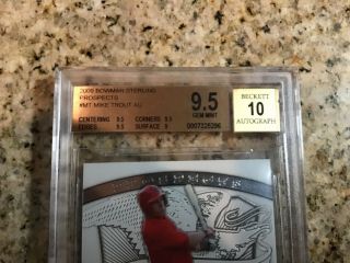 2009 Bowman Sterling Prospects,  Mike Trout auto BGS 3