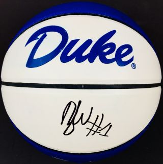 Zion Williamson 1 Signed Duke Blue Devils Logo Basketball Psa/dna 1st Pick