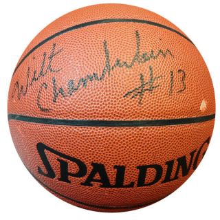 Wilt Chamberlain Autographed Signed Spalding I/o Basketball " 13 " Psa/dna Z07609