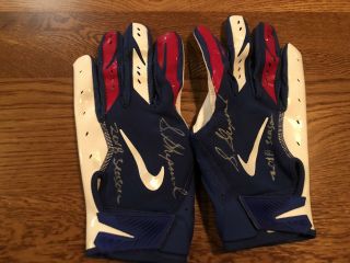 Giants Sterling Shepard Auto 2018 Custom Beckham Gloves Player Signed