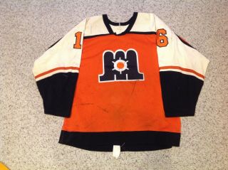 Maine Mariners Ahl 1986/87 Game Worn Rich Chernomaz Jersey Heavy Wear