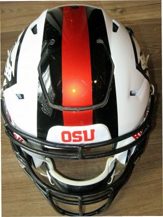 2017 Oregon State Beavers Game White Speedflex Football Helmet - 31
