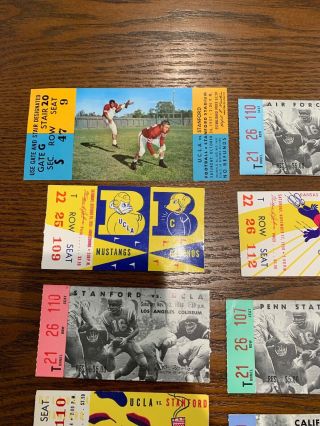 1950’s And 1960’s Ucla Football Ticket Stubs “lot” 2
