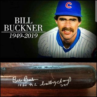 1980 - 83 Bill Buckner Game Ready Issued Autographed Chicago Cubs Bat PSA 2