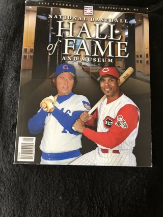 2012 Baseball Hall Of Fame Yearbook Cooperstown Ron Santo Barry Larkin Cover