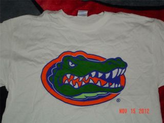Florida Gators NCAA T - Shirt White Mens Medium for Football or Basketball 2