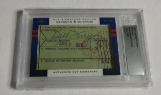 Bill Terry - 2012 Leaf Sports Icons - Cut Autograph - 6/20 - Hall Of Fame -