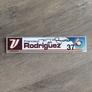 Francisco K - Rod Rodriguez Wbc Game Autographed Locker Name Plate Signed Psa