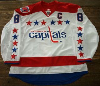 2014/15 Ovechkin Capitals Game Worn Jersey Photomatched,  50 Goals,  40th Patch
