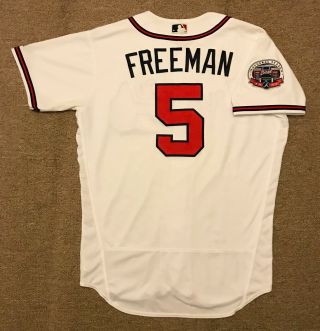 Freddie Freeman Mlb Holo Resolution Pm Game Jersey Home Run 2017 Braves