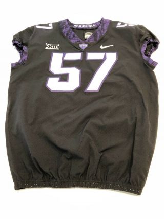 Game Worn Nike Tcu Horned Frogs Football Jersey Size 48 57