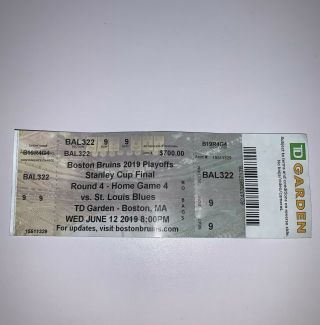 Boston Bruins/st.  Louis Blues 2019 Stanley Cup Final Ticket Stub.  (game 7)