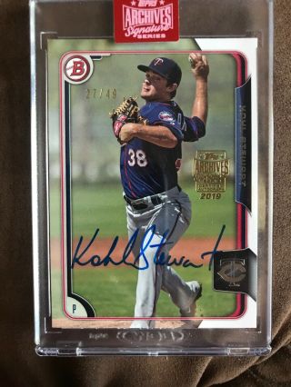 2019 Topps Archives Signature Kohl Stewart On Card Auto 27/49