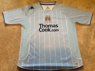2007 - 2008 Manchester City Home Shirt Jersey Xl