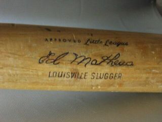 vintage ED EDDIE MATHEWS BOSTON BRAVES MILWAUKEE MLB LOUISVILLE SLUGGER BAT 2