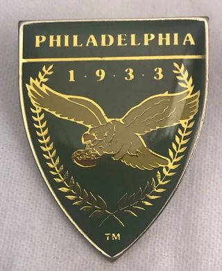Philadelphia Eagles Coat Of Arms Shield Pin Vintage 1994 Nfl Licensed Item