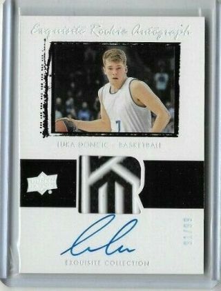 2019 Luka Doncic Goodwin Champions Exquisite Rc Rpa Logo Patch Auto 91/99