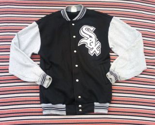 Vtg Chicago White Sox Letterman Jacket Sz S Majestic Varsity 90s Dr Dre Hip Hop