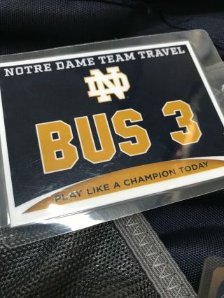 TEAM ISSUED NOTRE DAME FOOTBALL UNDER ARMOUR TRAVEL BAG WITH PLAYER TAGS 3