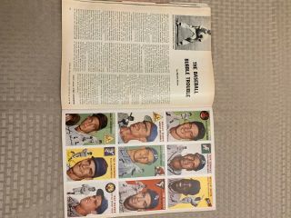 First Issue Sports Illustrated 8.  16.  1954 - w/ trifold page of 27 baseball cards 7