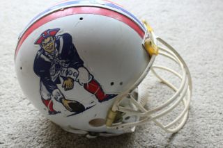Tom Gibson 1987 England Patriots Nfl Game Helmet,  W/