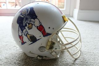 Tom Gibson 1987 England Patriots NFL Game Helmet,  w/ 2